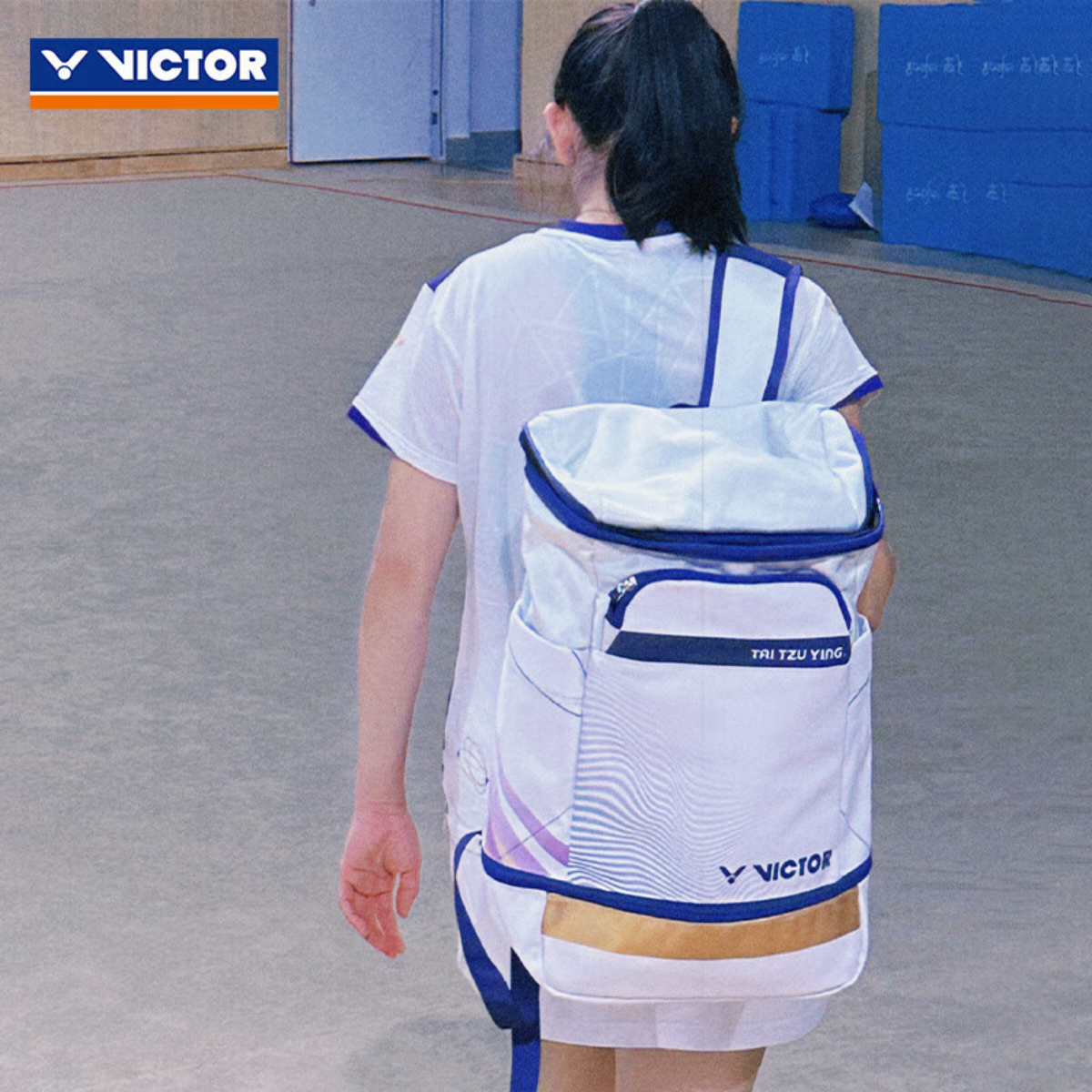Balo đựng vợt Victor BR3025 TTY mẫu mới màu trắng tím đựng vợt đựng giày cầu lông vợt tenis