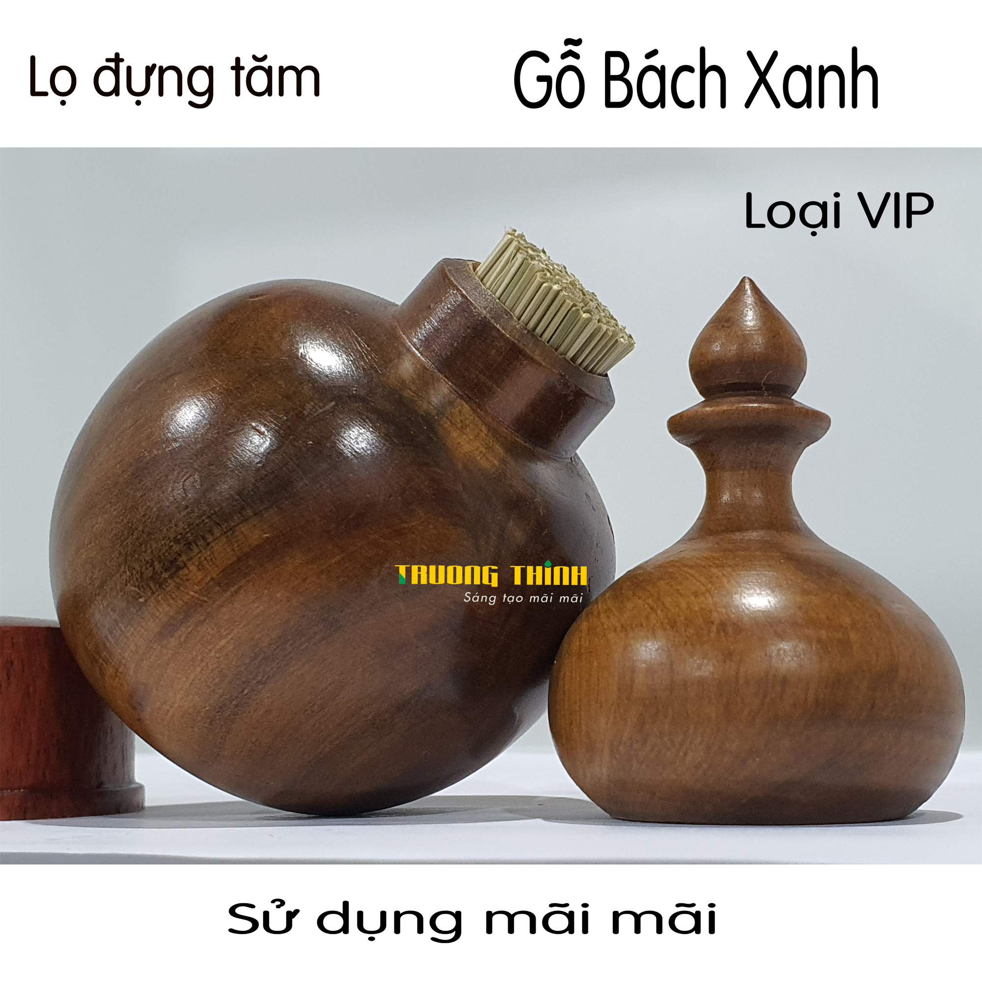 Lọ Đựng Tăm Bằng Gỗ Bách Xanh Cao Cấp Trường Thịnh Tiện Dụng Bền Đẹp Sang Trọng Tiết Kiệm – Hình Hồ Lô.