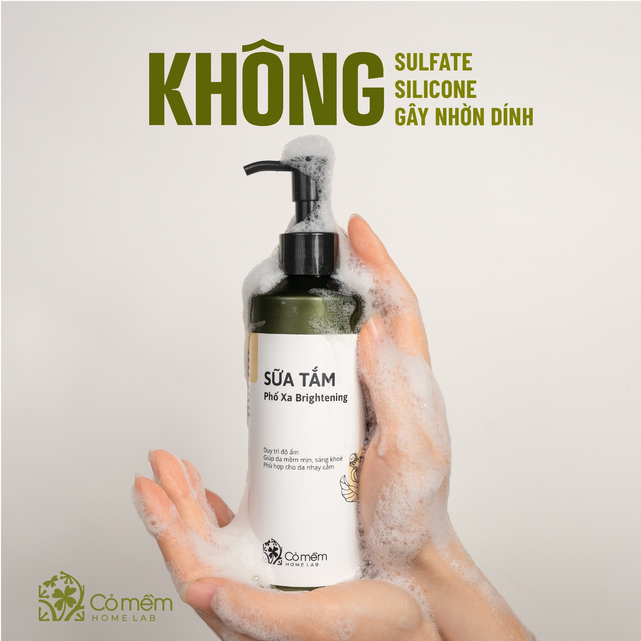 Sữa tắm Bồ Hòn Phố Xa Hương Hoa Bưởi Dưỡng Ẩm Sáng Da Cỏ Mềm 250g