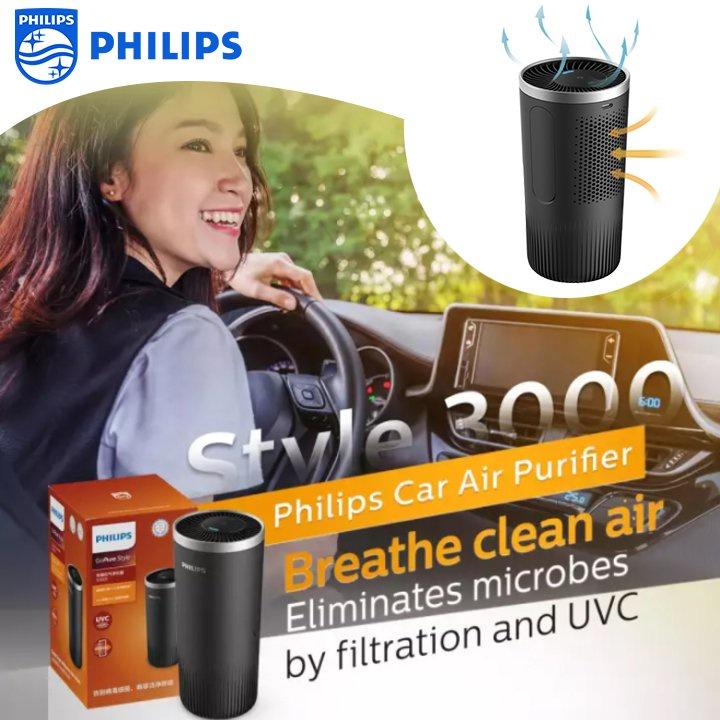 Máy Khử Mùi Lọc Không Khí Ô Tô Dạng Cốc Philips S3601 Tích hợp 5 công nghệ tiên tiến - Hàng Nhập Khẩu
