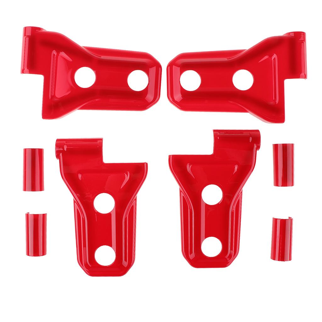 4Pcs Red Door Hinge Covers Trim Fits for 2018 Wrangler JL Unlimited