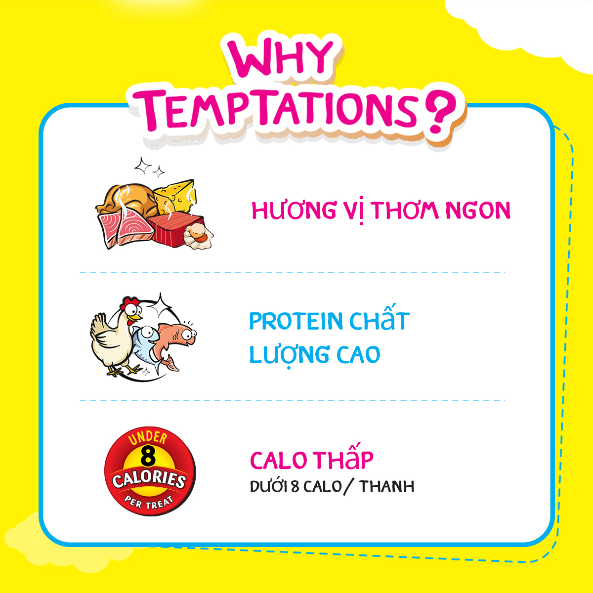 Súp thưởng TEMPTATIONS Creamy Purrrr-ee  48g - Vị cá ngừ &amp; sò điệp