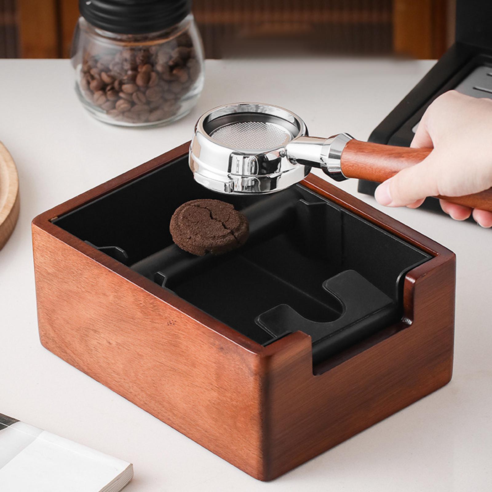 Wooden Residue Box for Coffee Trash Bin for Espresso Machine Accessories