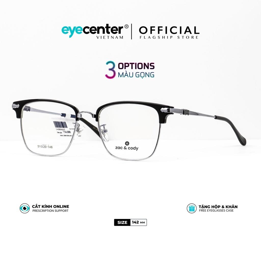 Gọng kính cận vuông nam nữ A45-S chính hãng SHAYNE by ZAC CODY nhập khẩu Eye Center Vietnam