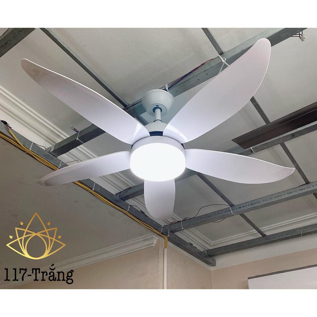 Quạt trần trang trí 5 cánh trắng