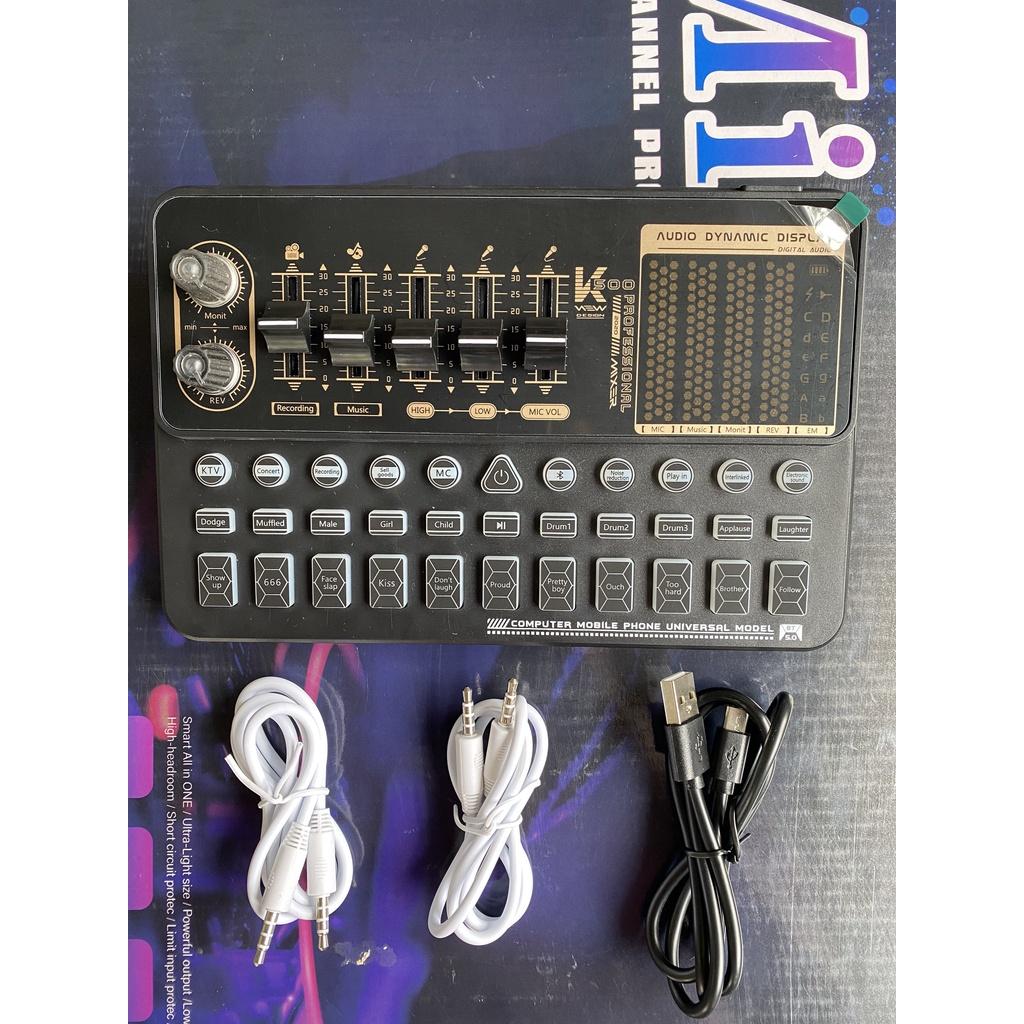 Trọn Bộ Sound Card K500 Mic SD203 . Chuyên Dùng Livestream , Thu Âm , Live Bigo . Bảo Hành 12 Tháng