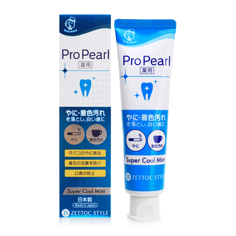 Hình ảnh Kem đánh răng ngọc trai vị bạc hà siêu mát lạnh Nippon Zettoc Toothpaste ProPearl Super Cool Mint 100g (ZS)