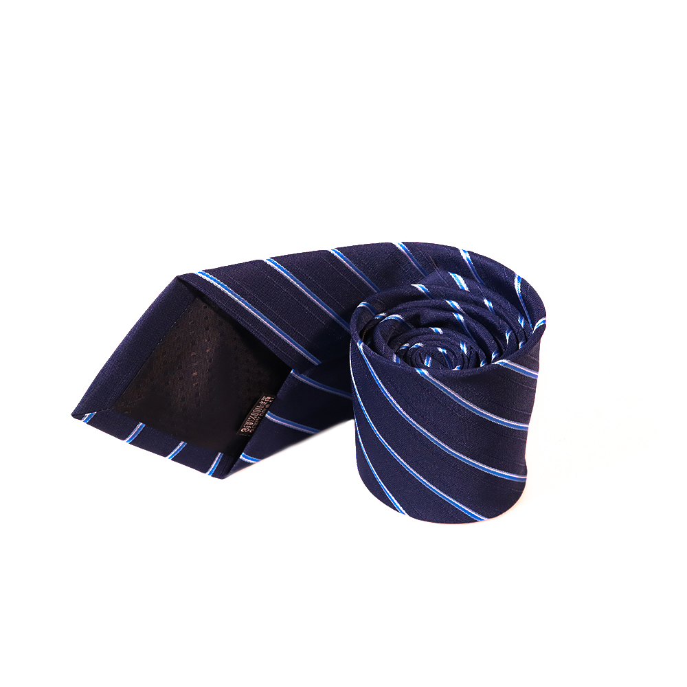 Cà vạt bản lớn 8cm xanh đen sọc sang trọng - Cà vạt nam, cà vạt bản lớn, cà vạt bản to 8Cm CL8XDS006