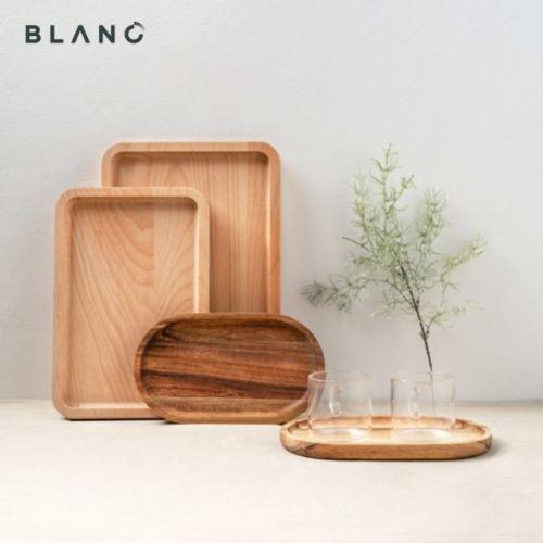 Khay Gỗ Chữ Nhật Trang Trí Trong Nhà Bếp Bàn Ăn Phong Cách Bắc Âu Decor Gỗ Beech BLANC