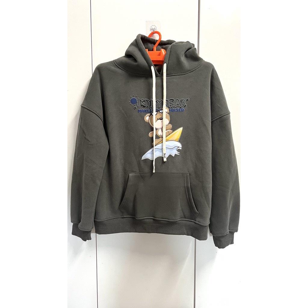 Áo Hoodie hình gấu 2 lớp - Áo hoodie bigsize lót nỉ dày dặn