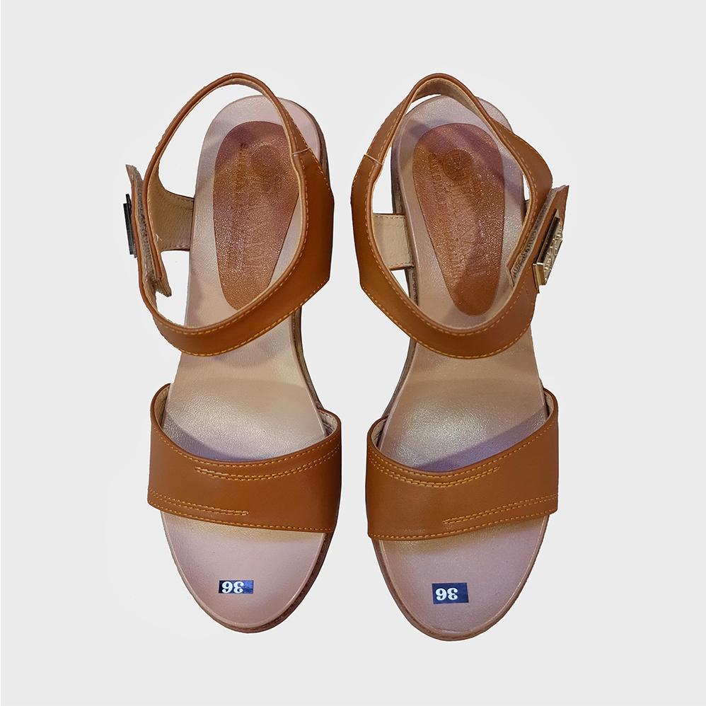 Giày Sandal Nữ HÀ NAM Da Bò Thật Cao Cấp 5cm DNU2092