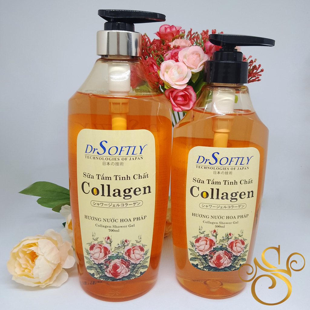 Sữa tắm tinh chất Collagen hương nước hoa Pháp - DrSoftly Bienvenue Perfume Shower Gel (lưu hương 3 - 4 giờ trên da