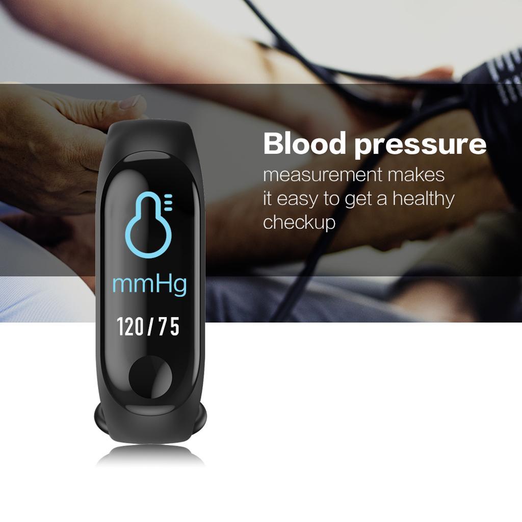 M3 Bluetooth Smart Watch Heart Rate / Blood Pressure Monitor Tracker Black