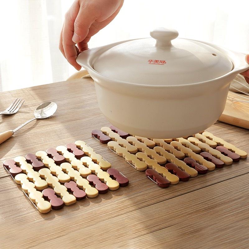 Tấm Lót Xoong Nồi Bát Bằng Gỗ Trúc Sang Trọng Thân Thiện Môi Trường