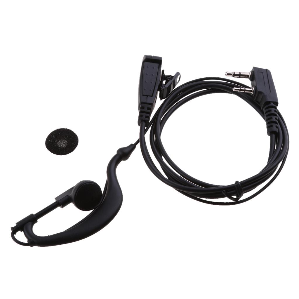 Clip Walkie Talkie Headset Earpiece Mic for 2 PIN Kenwood Baofeng