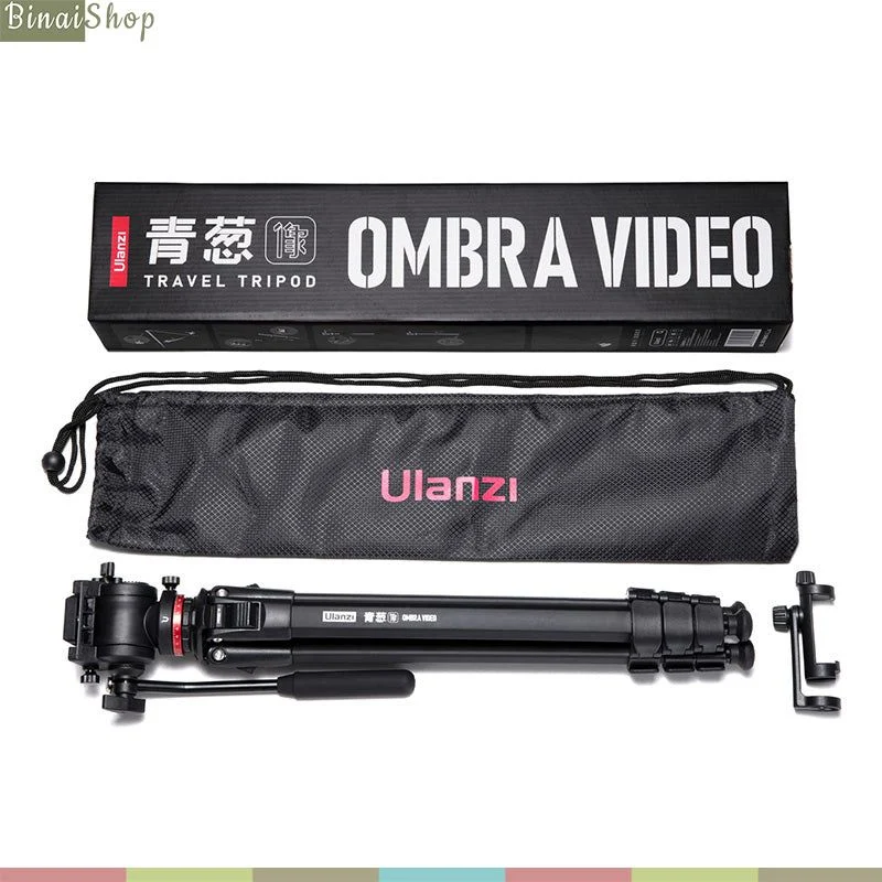 Ulanzi Ombra Xiang - Chân Đế Tripod Dành Cho Máy Ảnh, Điện Thoại, Tải Trọng 6 Kg, Ballhead Xoay Và Tháo Rời Linh Hoạt( Tặng Kèm Kẹp Điện Thoại) - Hàng chính hãng