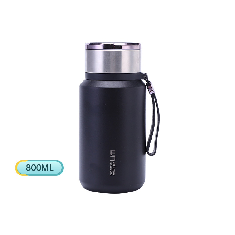 Bình giữ nhiệt inox 304 có lõi lọc pha trà  giữ nhiệt 24h - 48h - YOGA QG ,  dây xách tiện lợi , bình nước giữ nhiệt cute nắp titan , dung tích 650ml- 800ml - 1000ml - 1300ml - 1500ml - Hàng chính hãng