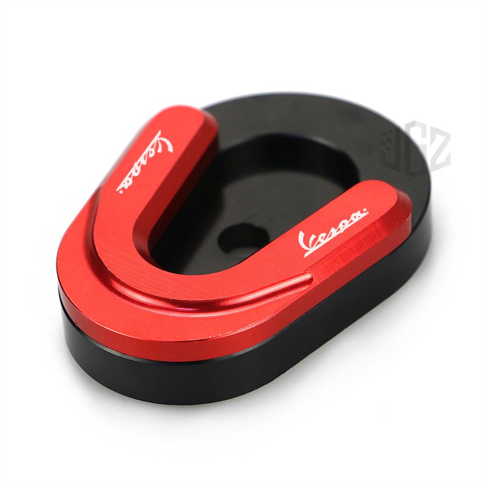 Bọc chân chống Vespa móng ngựa for VESPA Sprint Primavera 150 Motorcycl CNC Kickstand Extension Side Stand Enlarger Plate Pad Enlarge S LX LV 125 150 2013-2021 3D