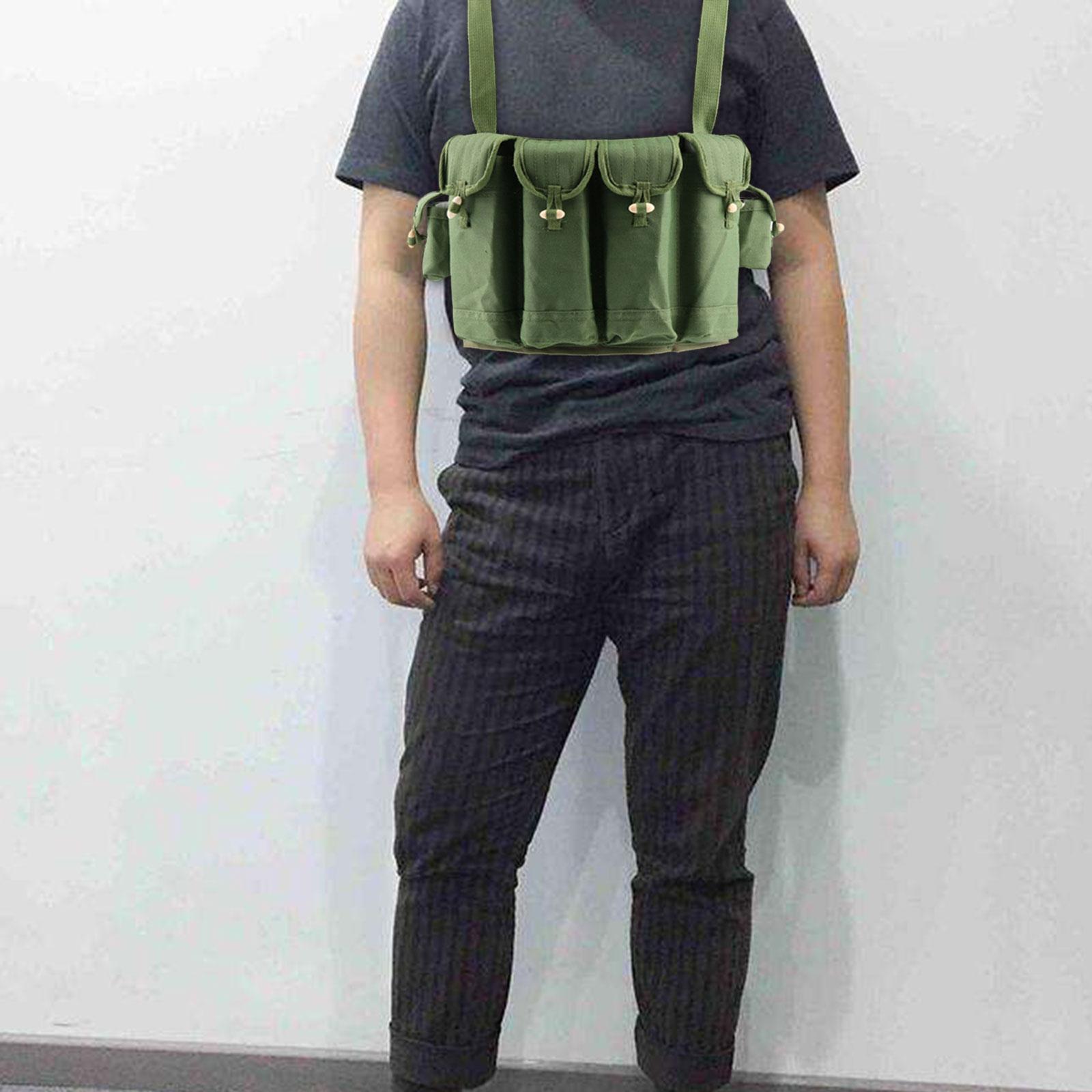 Unisex Chest Rig Storage Bag Training Gear Quick Release Portable Adjustable Bandolier Pouch Backpack Vest for CS Hunting