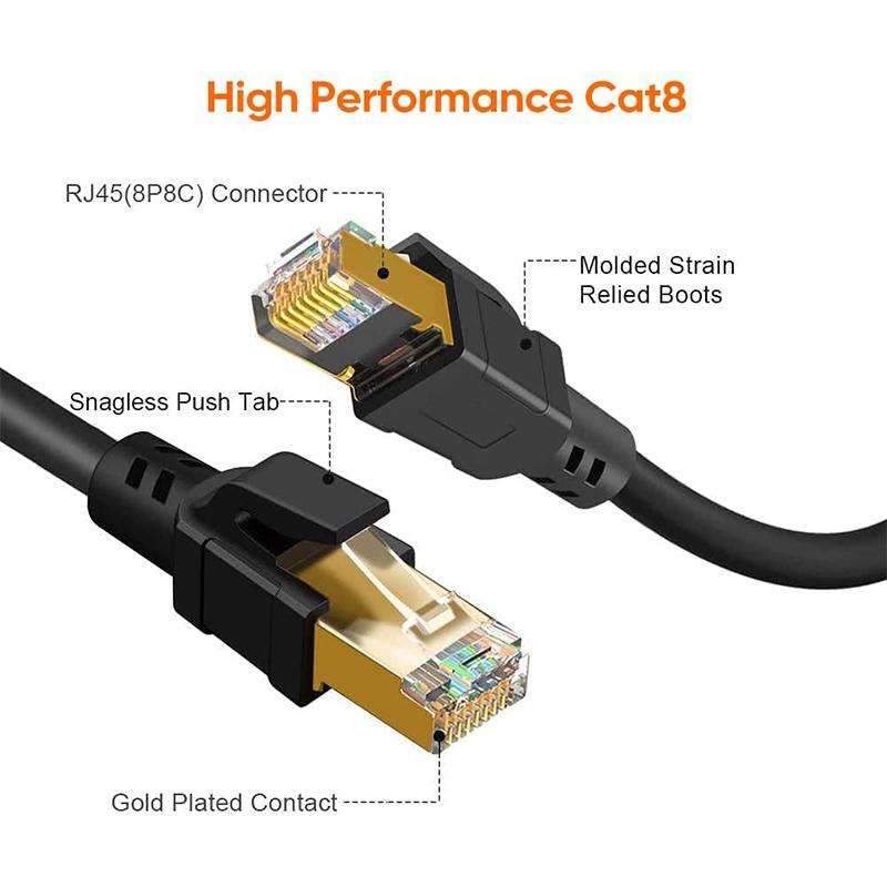 CableCreation Cat 8 RJ45 Cáp Dù 40Gbps 2000MHz SFTP Mạng Tốc Độ Cao Internet Lan Dây Cho Laptop PS5 Router