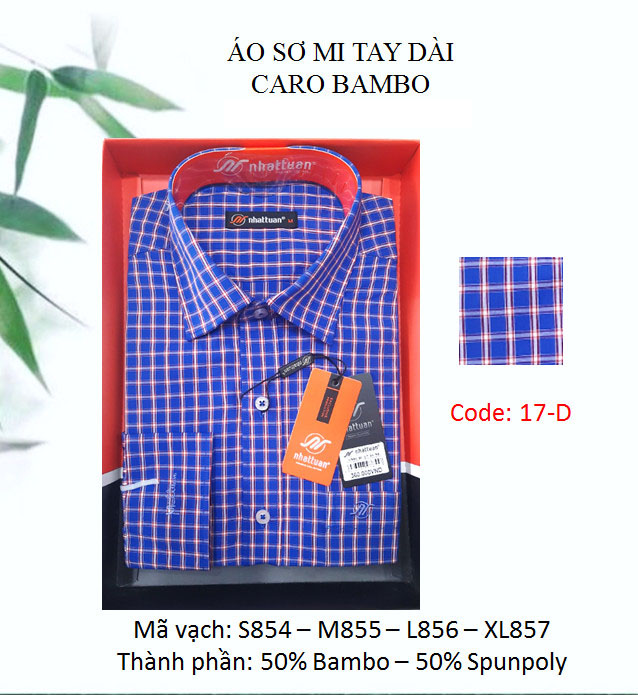 Thời trang nam áo sơ mi tay dài caro bamboo Nhật Tuấn (NATA)