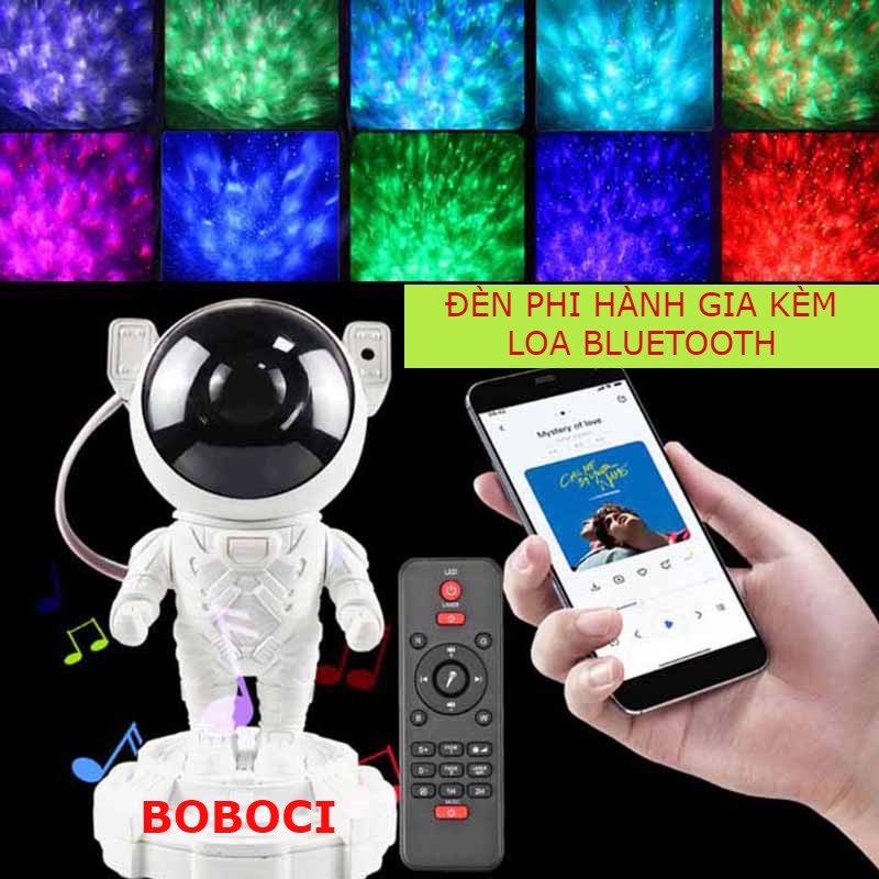 Đèn phi hành gia Loa bluetooth đèn chiếu sao thiên hà - Để bàn trang trí nghe nhạc giải trí