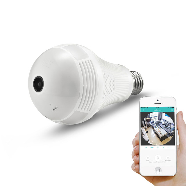 Camera IP WIFI ICSEE 2.0 Megapixel Tích Hợp Bóng Đèn Led Sáng - Quan Sát Toàn Cảnh 360° - Không Có Góc Khuất - Đàm Thoại 2 chiều