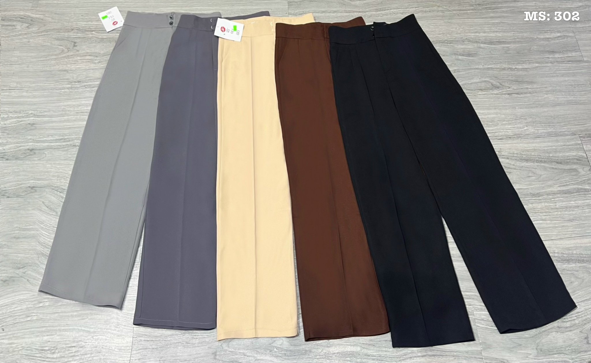 Quần tây nữ ống suông rộn nút lệch 2 khuy form chuẩn đẹp kiểu công sở chât dày ,Quần tây đen nữ công sở