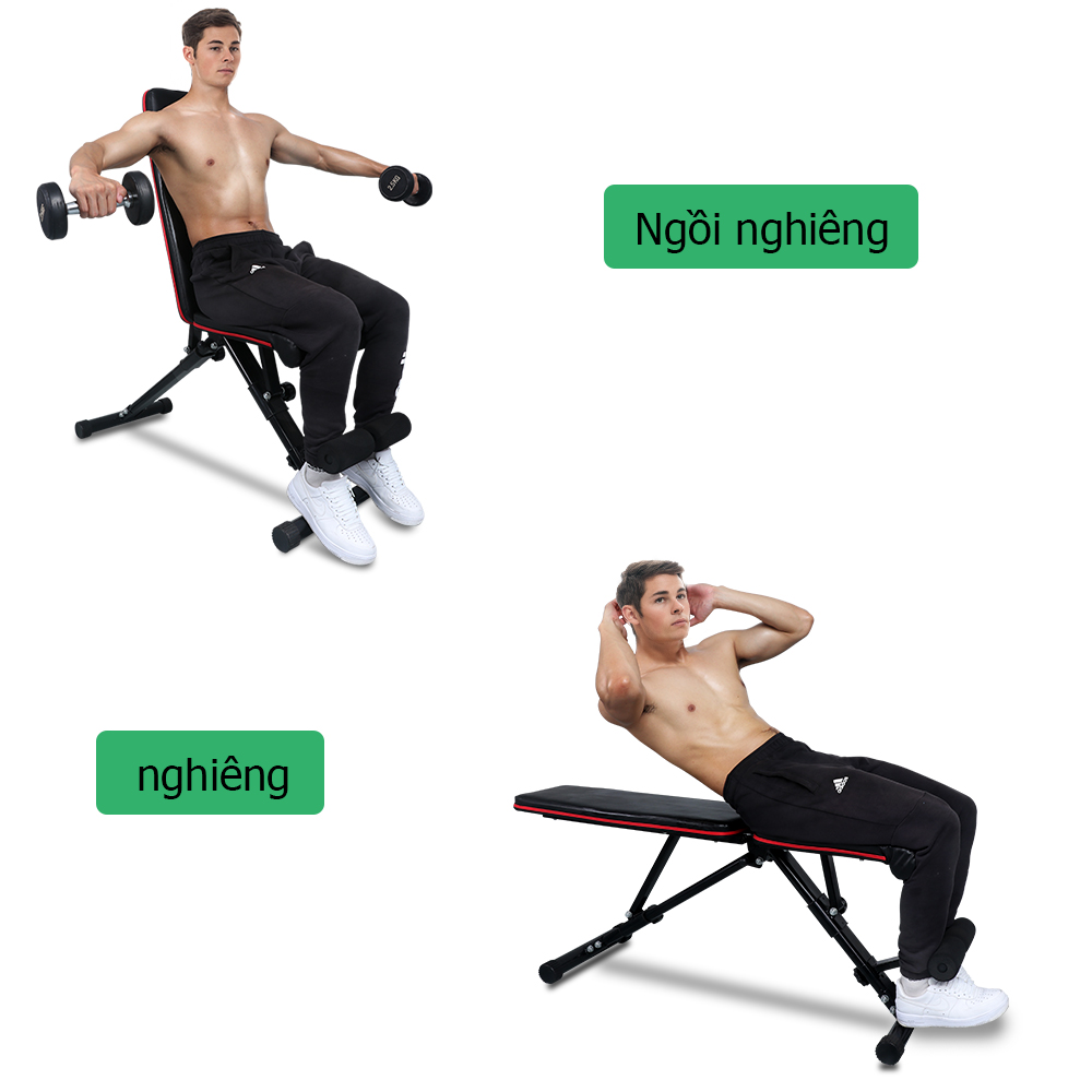 OneTwoFit ghế tập tạ có thể điều chỉnh  thể gập xuống đa chức năng,thích hợp cho bài tập toàn thân