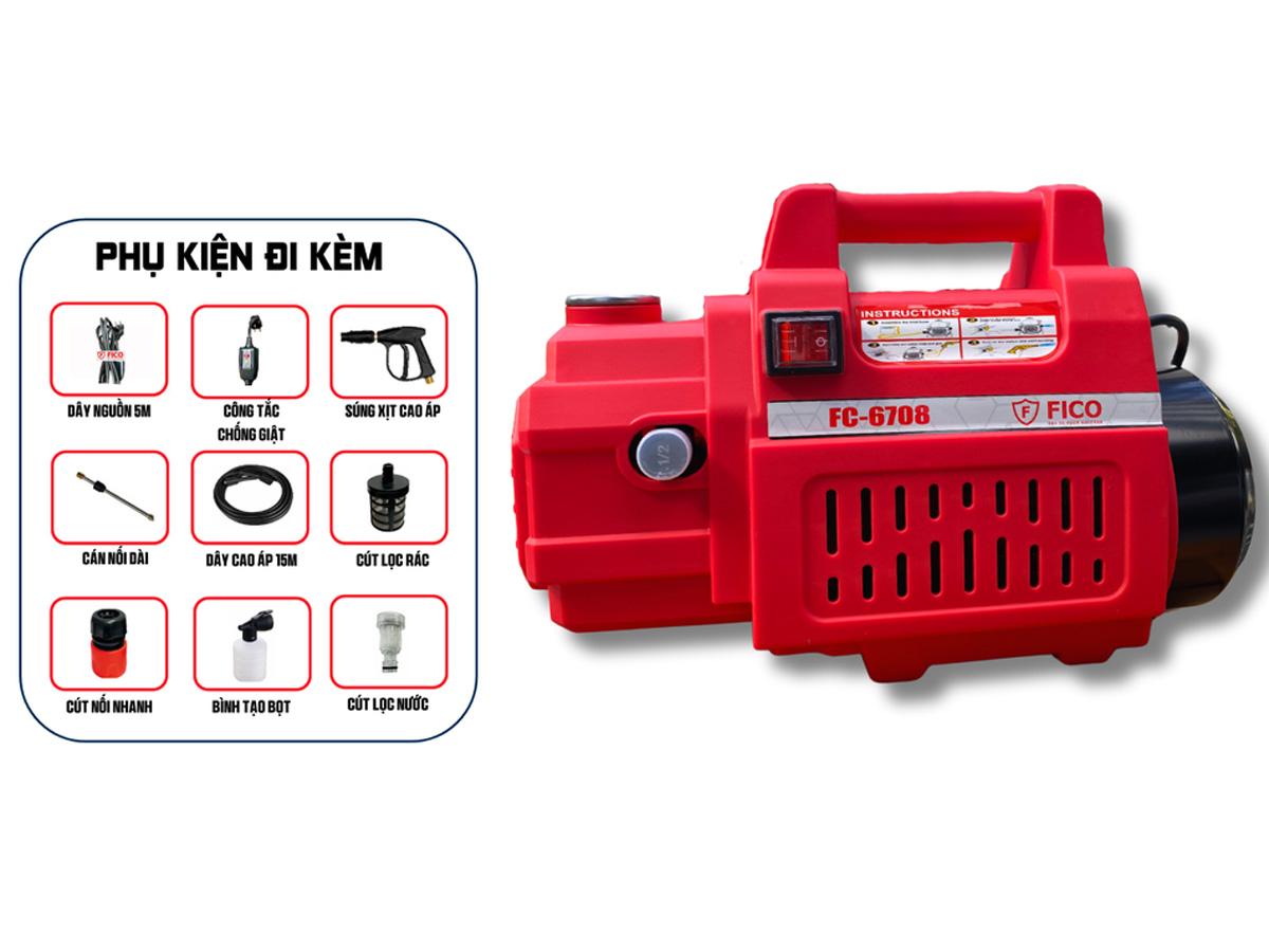 MÁY XỊT RỬA XE CAO ÁP 2.450W FC-6708 FICO -HÀNG CHÍNH HÃNG