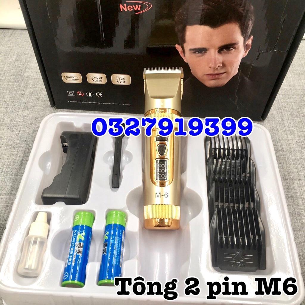Tông đơ cắt tóc 2 pin chuyên nghiệp M6