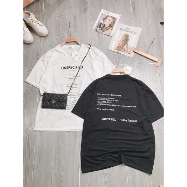 Áo thun tay lỡ in chữ UNSPEC TC6