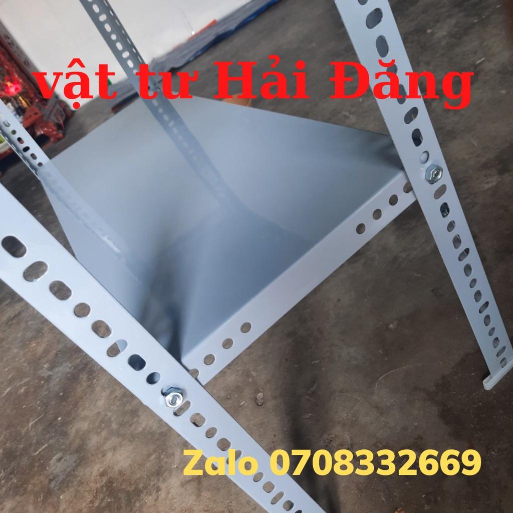 Kệ sắt v lỗ 2 tầng,cao 80cm - 100cm