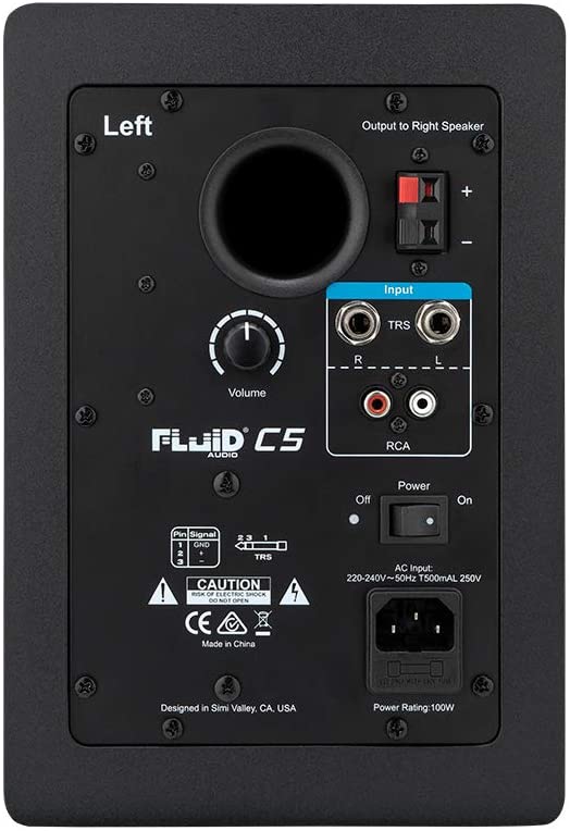 Loa kiểm âm Fluid Audio C5 - Loa kiểm âm cao cấp hỗ trợ phòng thu, chuyên gia ghi âm - Cho âm thanh chính xác, tinh tế nhất - Bass 5 inch, công suất 50W, mạch class A/B - Võ gỗ cao cấp - Hàng chính hãng