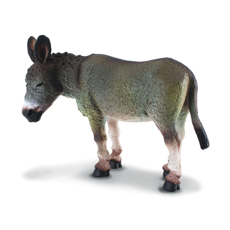 Mô hình thu nhỏ: Lừa - Donkey , hiệu: CollectA, mã HS 9650100 - Chất liệu an toàn cho trẻ - Hàng chính hãng