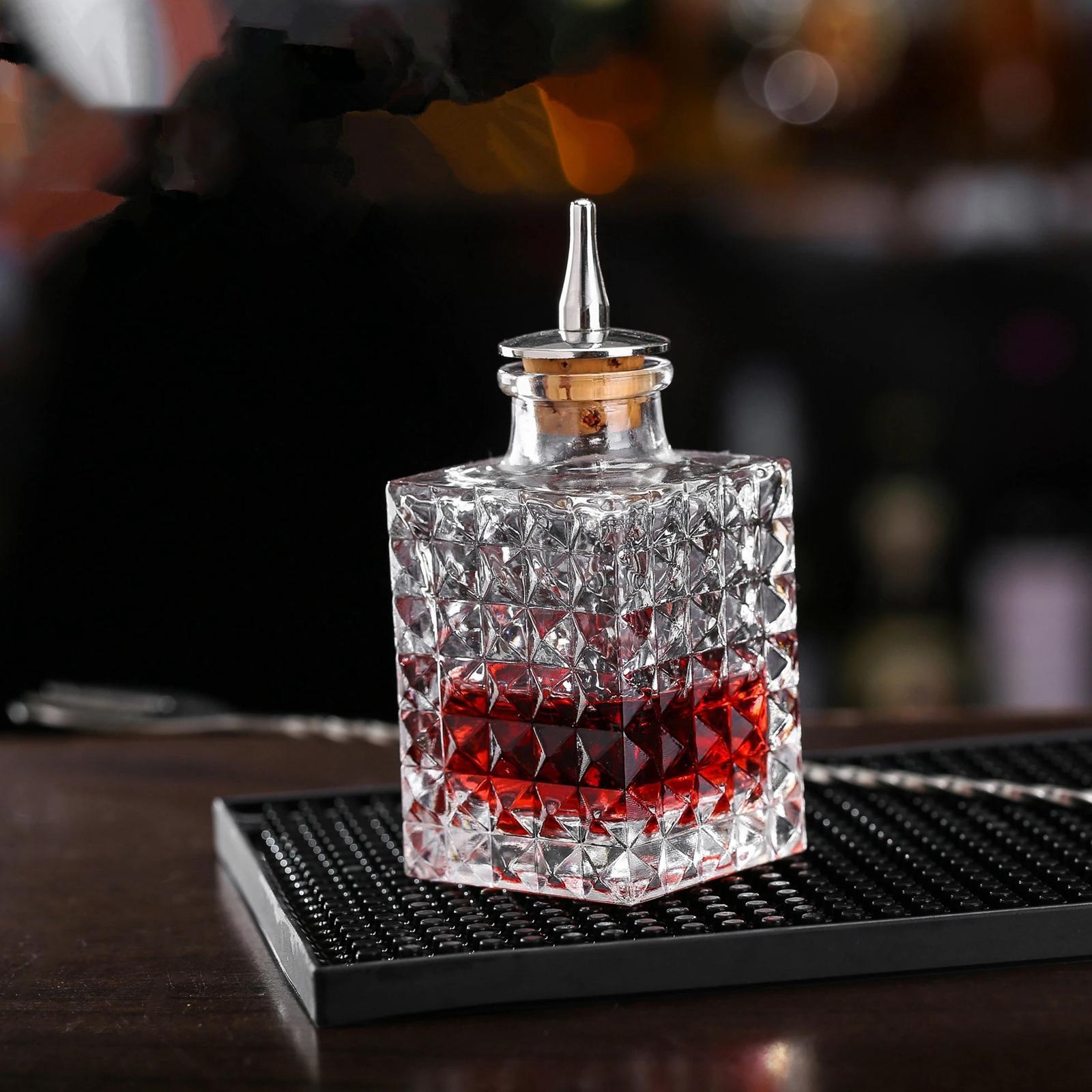 Bitter Bottle Display Wine Bottle Bartender Decanter Dasher Bottle for Living Room Desktop