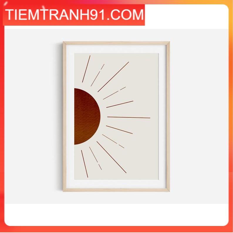 Tranh treo tường | Tranh nghệ thuật trừu tượng - Boho Abstract sun printable wall art, minimalist, nursery décor