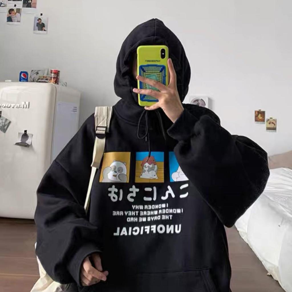 Áo Hoodie Nỉ - Áo Khoác Nỉ Nam Nữ Unisex Nỉ Tay Phồng 3 Màu Cực Hot