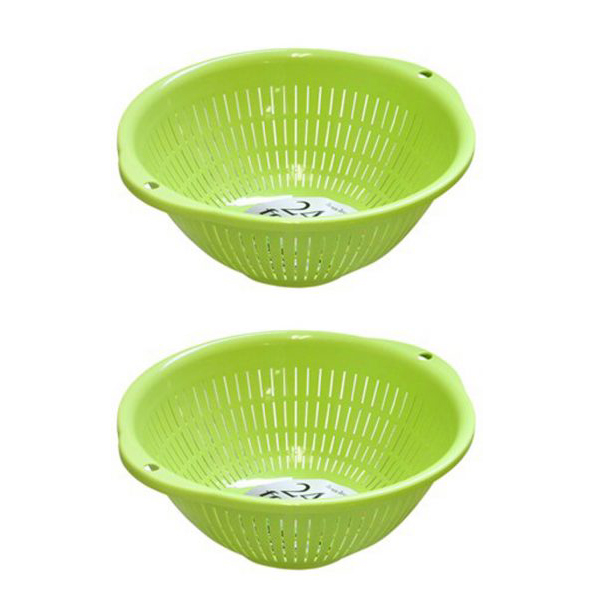 Combo Rổ nhựa 3.6L nội địa Nhật Bản - xanh