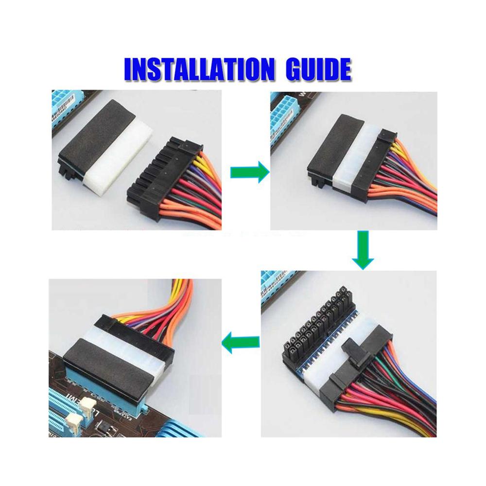 Bo mạch chủ ATX 24Pin Đầu nối bộ chuyển đổi nguồn cho cáp ATX