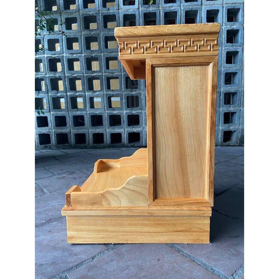 bàn thờ gỗ gõ Bàn thờ thần tài ông địa gỗ Gõ Đỏ 48 x 68cm