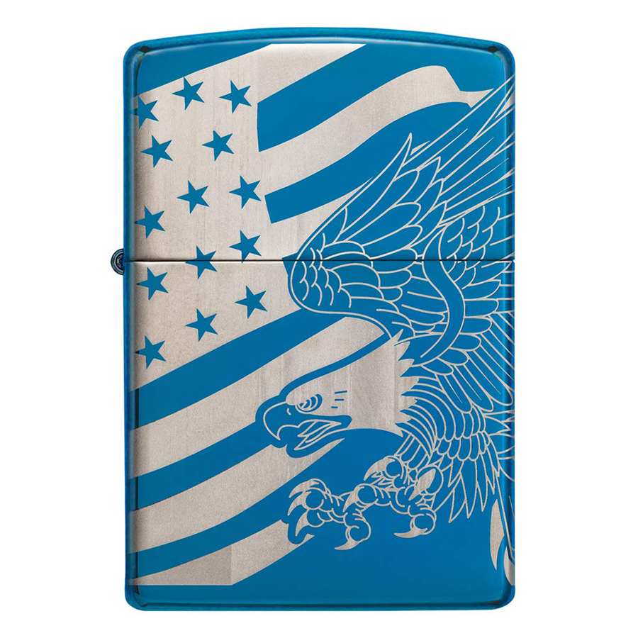 Bật Lửa Zippo 49046 – Zippo Patriotic Design High Polish Blue