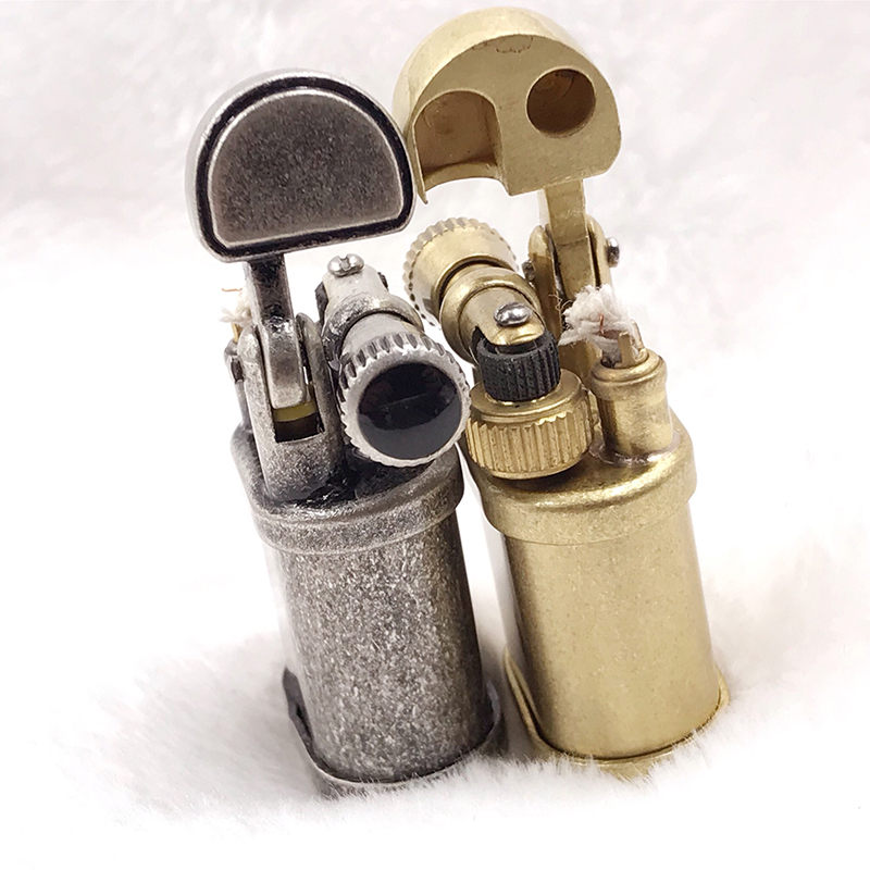 Vỏ Hột Quẹt Bật Lửa Thủ Công TC1703 Kiểu Dáng Nhỏ Gọn Bằng Đồng Cực Chất - Màu Vàng