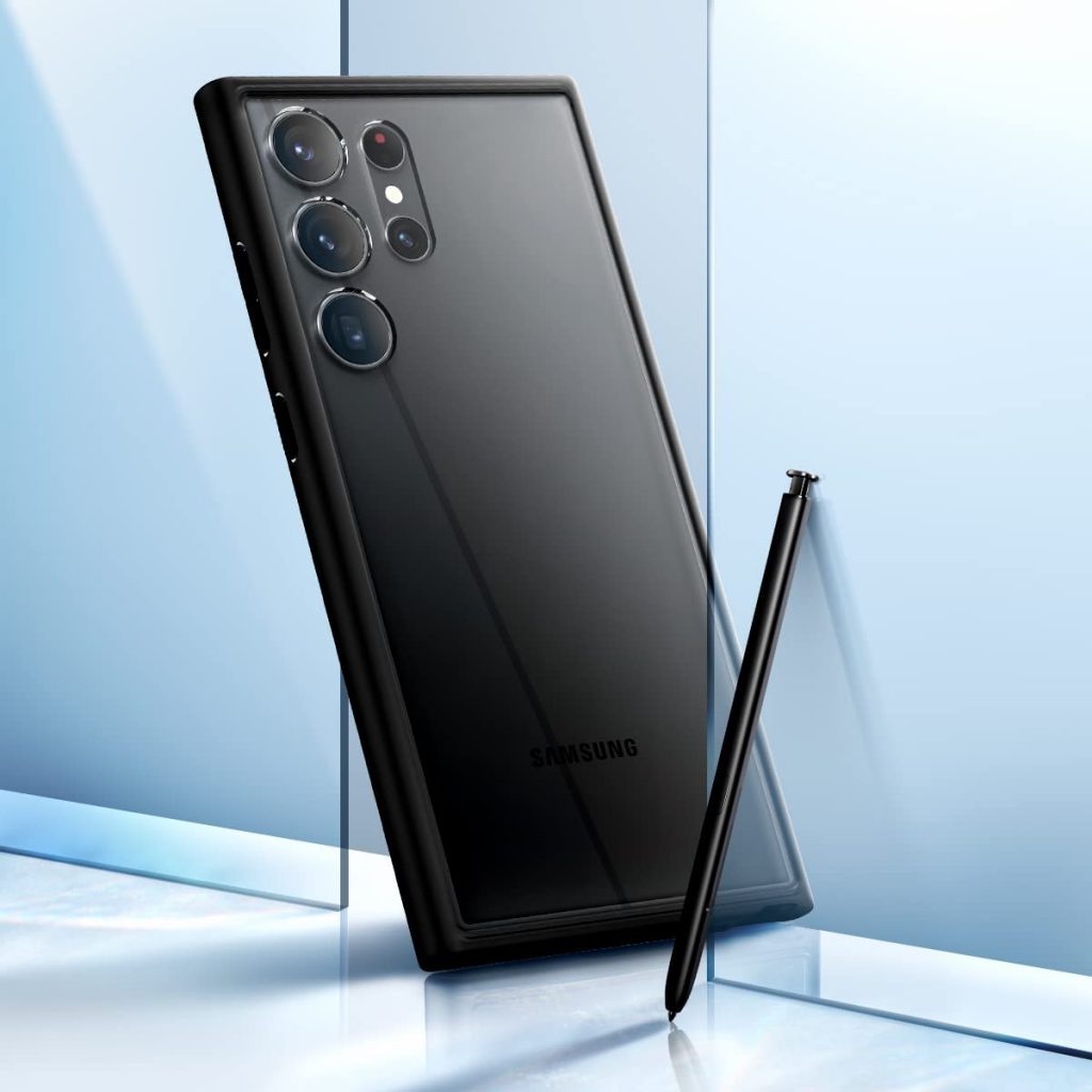 ỐP LƯNG dành cho SAMSUNG GALAXY SPIGEN S23 ULTRA ULTRA HYBRID MỎNG NHẸ Khung viền PU cao cấp - Hàng chính hãng