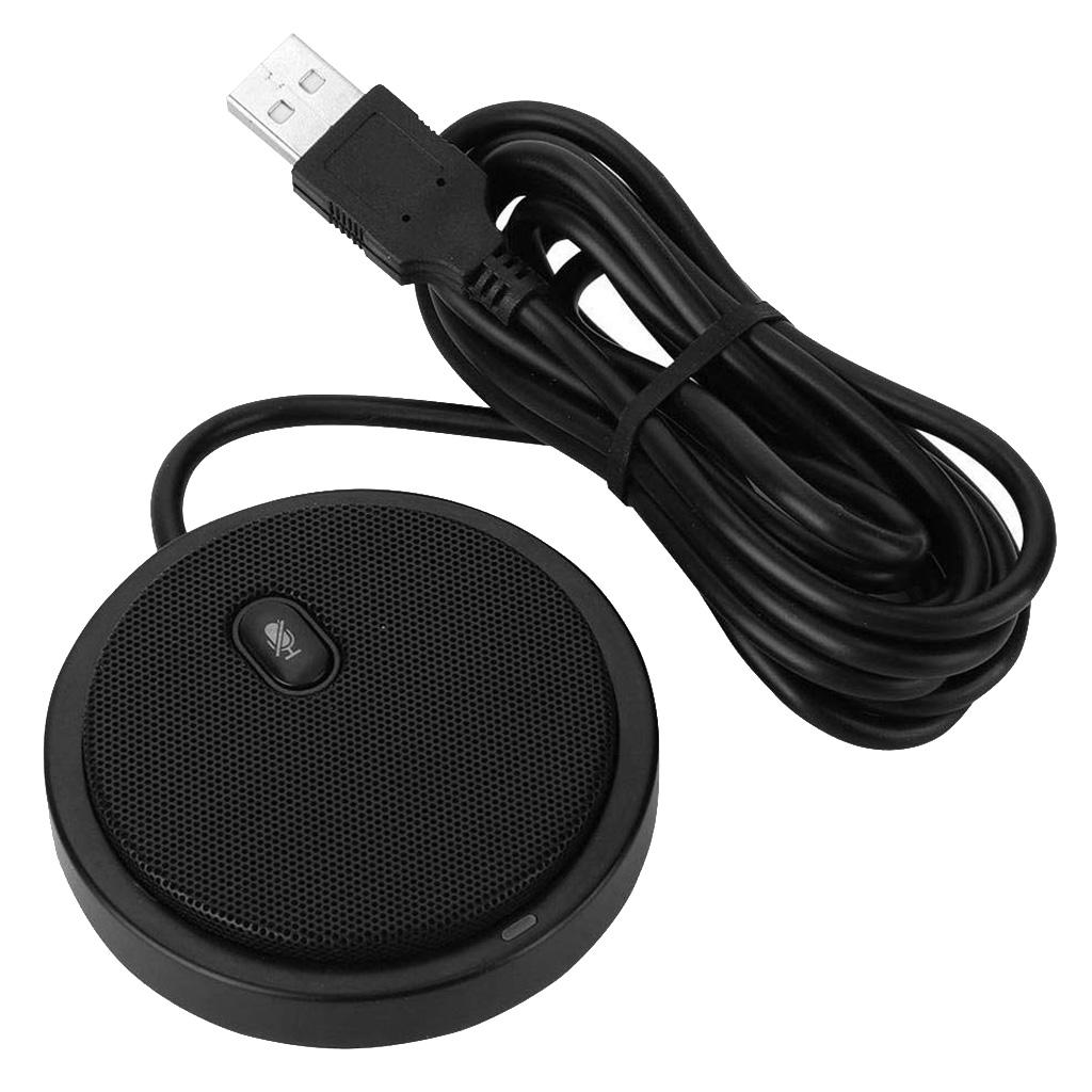 USB Microphone PC Laptop Stereo Omnidirectional Condenser for for Business Video Conference, Recording, Chat, Skype, Online Meeting, Gaming