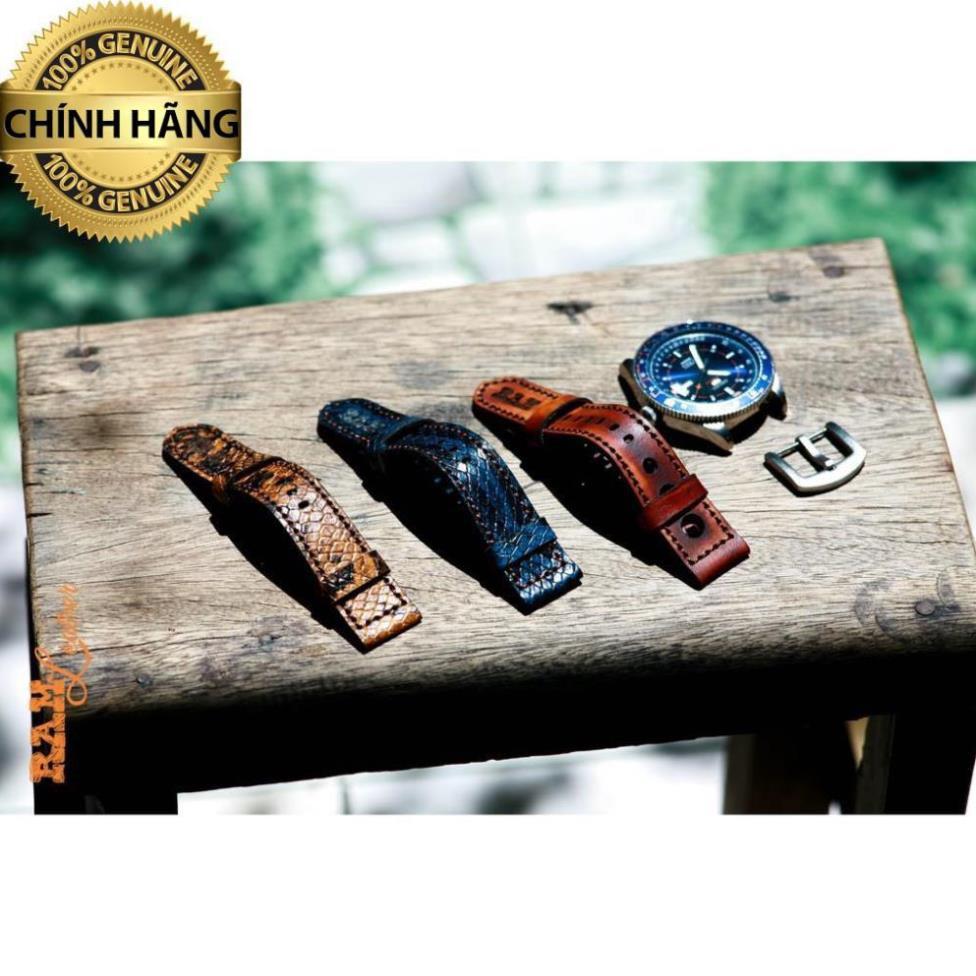 Cá tính với Dây đồng hồ da dê vân trăn rằn ri cao cấp .