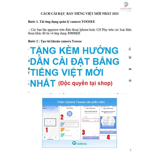 Camera 4G Yoosee 2 MẮT XEM 2 MÀN HÌNH 5.0MPX xoay 360 độ, xem đêm có màu, hỗ trợ đàm thoại 2 chiều - hàng chính hãng