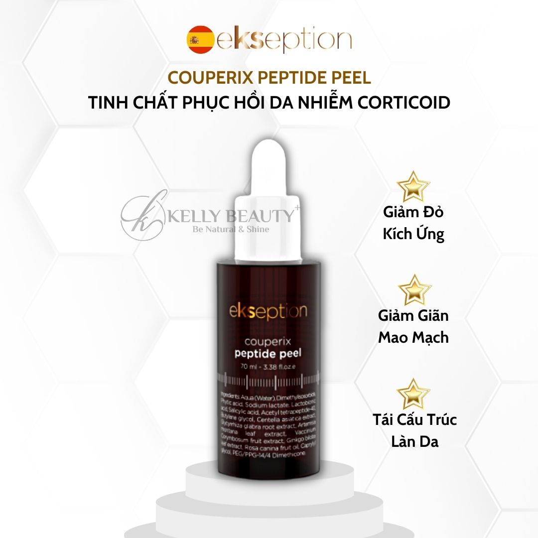 ekseption Couperix Peptide Peel - Phục Hồi Da Mỏng Yếu, Giãn Mao Mạch - Kelly Beauty