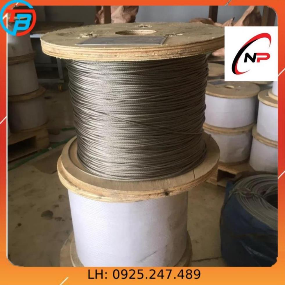 30 Mét cáp INOX 304 5mm chống rỉ sét,ăn mòn cực tốt.Làm dây phơi quần áo,chằng buộc,trang trí nhà cửa....kimkhinhatphat