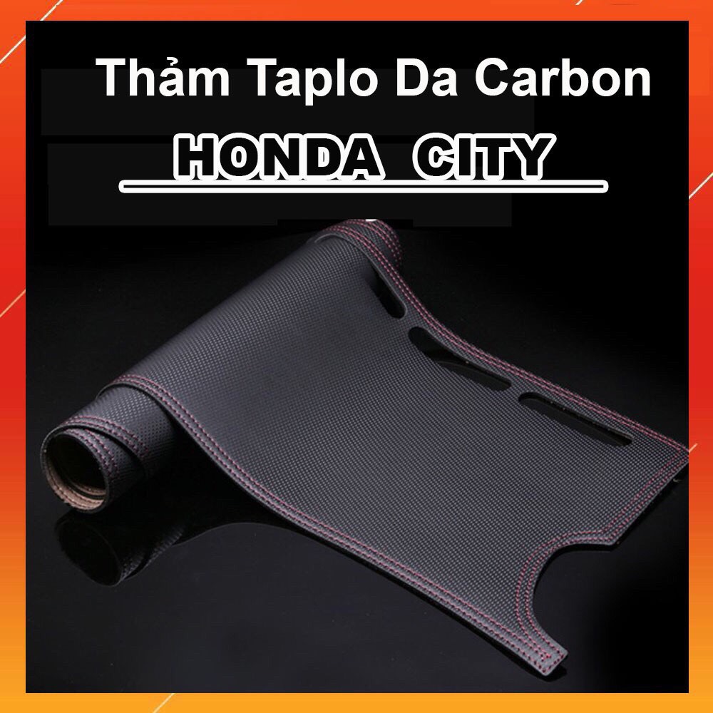 Thảm taplo da vân cacbon cho xe HONDA CITY 2021